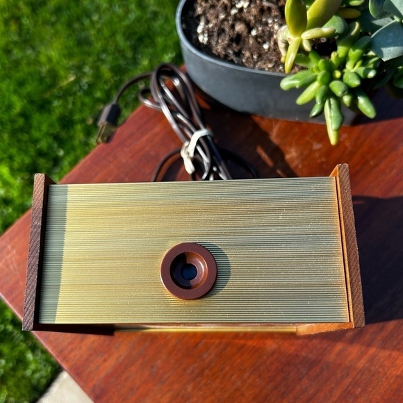 Mid-Century Modern Projector Alarm Clock | Teak & Aluminum | Stancraft NIB - Picture 5 of 7